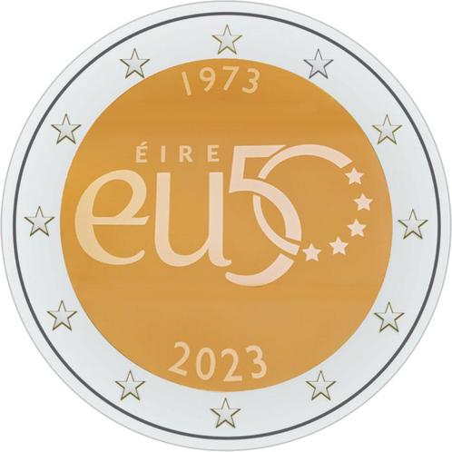 2 euros Irlande 2023 - 50 ans membre de l'UE (UNC), Timbres & Monnaies, Monnaies | Europe | Monnaies euro, Monnaie en vrac, 2 euros