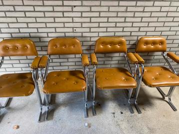 4 vintage tube stoelen Jerry Johnson seventies beschikbaar voor biedingen