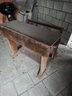 Antieke houten schoolbank, Ophalen