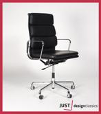 Eames Vitra ea 219 Zwart Leder Chroom (voorraad:22), Ophalen, Zwart, Bureaustoel