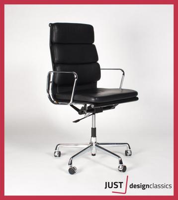 Eames Vitra ea 219 Zwart Leder Chroom (voorraad:22) beschikbaar voor biedingen