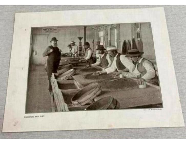 Native harvest reapers in cyprus antiek picture print 1906, Verzamelen, Foto's en Prenten, Zo goed als nieuw, Foto, Buitenland