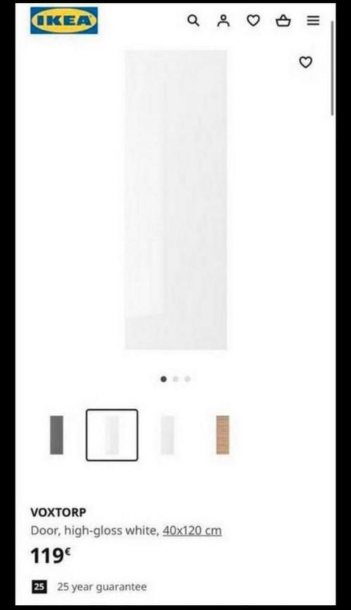 Porte IKEA Voxtorp 40x120, Maison & Meubles, Armoires | Penderies & Garde-robes, Neuf, Enlèvement ou Envoi