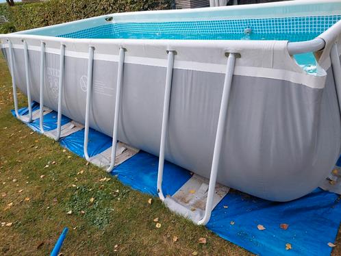 Intex + filter + Hotsplash, Tuin en Terras, Zwembaden, Gebruikt, Opzetzwembad, 80 tot 120 cm, 400 cm of meer, 200 tot 300 cm, Rechthoekig