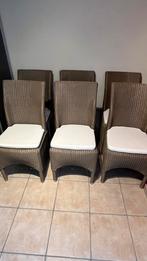 Eetkamerstoelen, Huis en Inrichting, Ophalen, Gebruikt, Bruin, Riet of Rotan