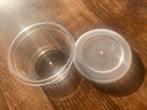 720 plastic ronde potjes met deksel transparant, Nieuw, Ophalen