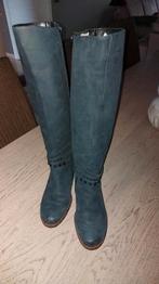 Mooie donkerblauwe suède dameslaars maat 6,5, Ophalen, Zo goed als nieuw