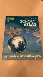 Modern School Atlas -  Key Stage 4, GSCE and A-level, Boeken, Schoolboeken, ASO, Aardrijkskunde, Philip’s, Zo goed als nieuw