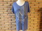 (21) - tee shirt femme t.40 bleue, Maat 38/40 (M), Blauw, Ophalen of Verzenden, Korte mouw