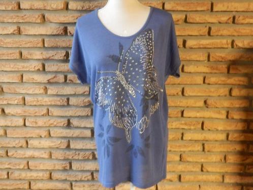 (21) - tee shirt femme t.40 bleue, Kleding | Dames, T-shirts, Gedragen, Maat 38/40 (M), Blauw, Korte mouw, Ophalen of Verzenden