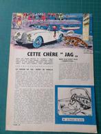 Jaguar XK 150 - article illustré - 1959, Collections, Marques & Objets publicitaires, Autres types, Utilisé, Enlèvement ou Envoi