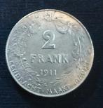 2 frank 1911 VL - Albert I, Postzegels en Munten, Munten | België, Verzenden, Zilver, Losse munt, Zilver