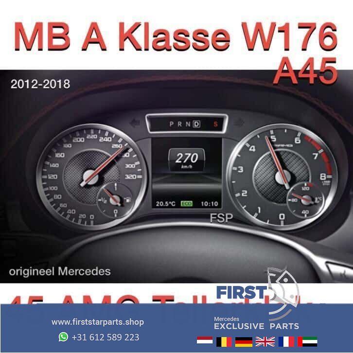 W176 Mercedes A45 AMG teller klok cluster instrument MB A 45, Auto-onderdelen, Dashboard en Schakelaars, Mercedes-Benz, Gebruikt