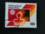 Ijsland 1976 - 60 jaar Confederatie Arbeiders Syndicaten, Ophalen of Verzenden, IJsland, Gestempeld