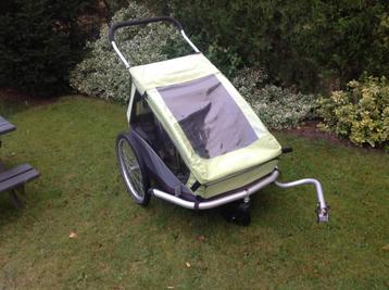 fietskar/ buggy Croozer voor twee kinderen met fietsadapter  beschikbaar voor biedingen