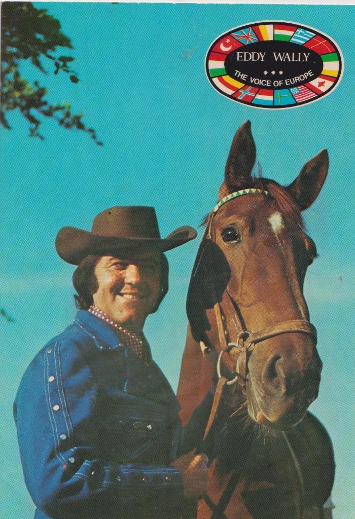 Eddy Wally - Postkaart, Verzamelen, Foto's en Prenten, Gebruikt, Foto, Overige onderwerpen, 1960 tot 1980, Ophalen of Verzenden