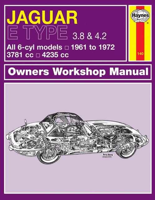 HAYNES Werkplaats handboek JAGUAR E-TYPE 3.8 en1961-1972, Auto-onderdelen, Overige Auto-onderdelen, Jaguar, Nieuw, Ophalen of Verzenden
