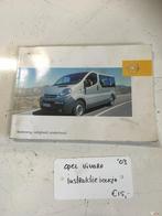 Opel Vivaro 2003 1.9diesel  Instruktieboekje, Autos : Divers, Modes d'emploi & Notices d'utilisation, Enlèvement ou Envoi