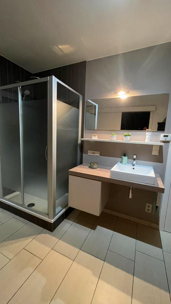 Regendouche met badkamer meubel en spiegel, Maison & Meubles, Salle de bain | Meubles de Salle de bain, Utilisé, Lavabo ou Évier