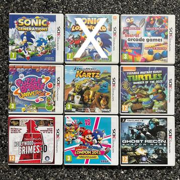 8 Nintendo 2DS/3DS Spelletjes beschikbaar voor biedingen