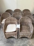 Set van 8 gevlochten rotan huisstoelen, Huis en Inrichting, Stoelen, Ophalen, Gebruikt, Riet of Rotan, Landelijke stijl