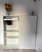 Witte bureaukast met schuifdeur, Huis en Inrichting, Kasten | Roldeurkasten en Archiefkasten, Ophalen, 100 tot 150 cm, 100 tot 150 cm