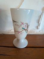 Vase mazagran vintage motif fleuris. Hauteur 12 cm, Enlèvement