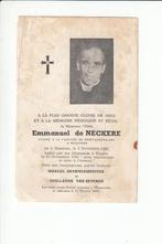 40-45: Emm. de Neckere  Messines , gefusilleerd Brugge 1942, Verzamelen, Bidprentjes en Rouwkaarten, Bidprentje, Ophalen of Verzenden
