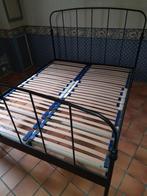 IKEA 2-persoonsbed 160/200 cm met lattenbodem, Ophalen, Zwart, Zo goed als nieuw, IKEA