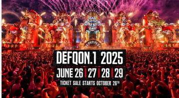 Defqon weekend tickets te koop! Evt met pick-up tent! beschikbaar voor biedingen