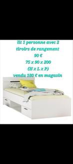 Lit,  sommier, matelas  (livraison et installation possible), Maison & Meubles