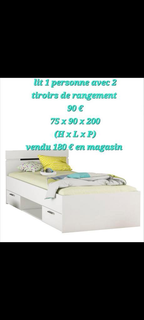 Lit,  sommier, matelas  (livraison et installation possible), Maison & Meubles, Chambre à coucher | Lits