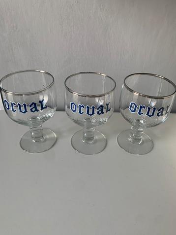 3 anciens verres ORVAL BENJAMIN (10€ pièce), Enlèvement ou Envoi, Utilisé