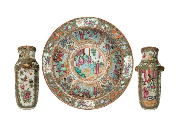 Canton Porselein China Qing-dynastie Guangxu-periode, Antiek en Kunst, Antiek | Porselein, Ophalen of Verzenden