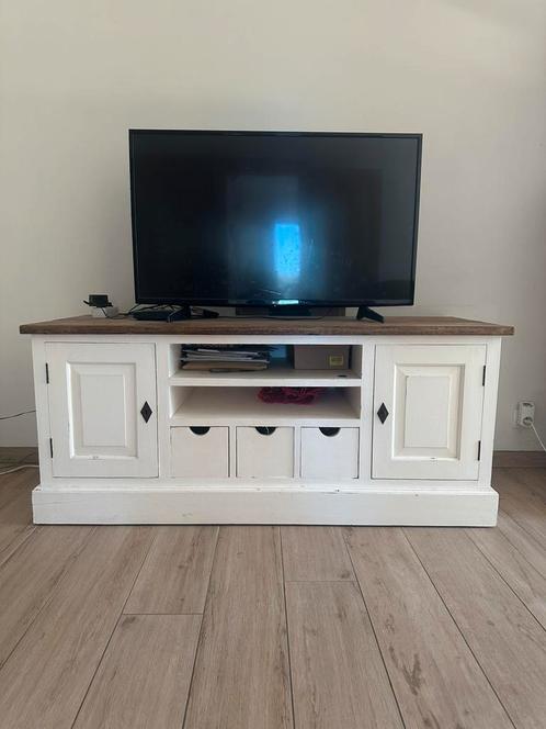 Landelijke houten Tv meubel, Huis en Inrichting, Kasten |Televisiemeubels, Zo goed als nieuw, Minder dan 100 cm, 100 tot 150 cm