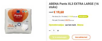 ABENA Pants XL3 - EXTRA LARGE - ONGEOPEND - Incontentie beschikbaar voor biedingen