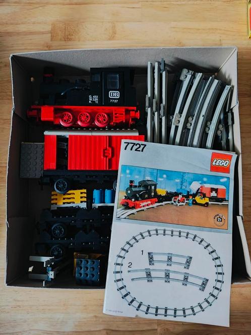 LEGO 7727 Stoomtrein met wagons & rails – 12V (1983), Kinderen en Baby's, Speelgoed | Duplo en Lego, Gebruikt, Lego, Ophalen of Verzenden