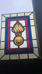 Glas in lood raam brandweer, Ophalen, Zo goed als nieuw, Glas in lood