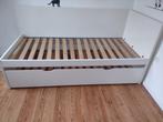 Bed met logeerbed te koop, Huis en Inrichting, Slaapkamer | Bedden, Ophalen, Eenpersoons, Wit, 200 cm