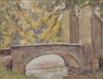 Auguste Van Steenacker (1890-1965): Poortbrug (39 x 32 cm), Antiek en Kunst, Ophalen of Verzenden