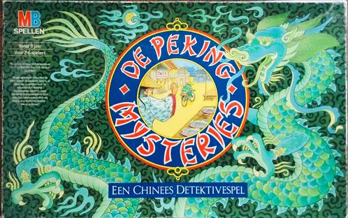 De Peking mysteries Vintage gezelschapsspel 1987 MB, Hobby en Vrije tijd, Gezelschapsspellen | Bordspellen, Gebruikt, Drie of vier spelers