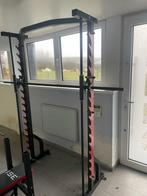Power rack - geleide stang met bank, Sport en Fitness, Gebruikt