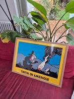 Poster Tintin en Amérique, Ophalen of Verzenden, Zo goed als nieuw