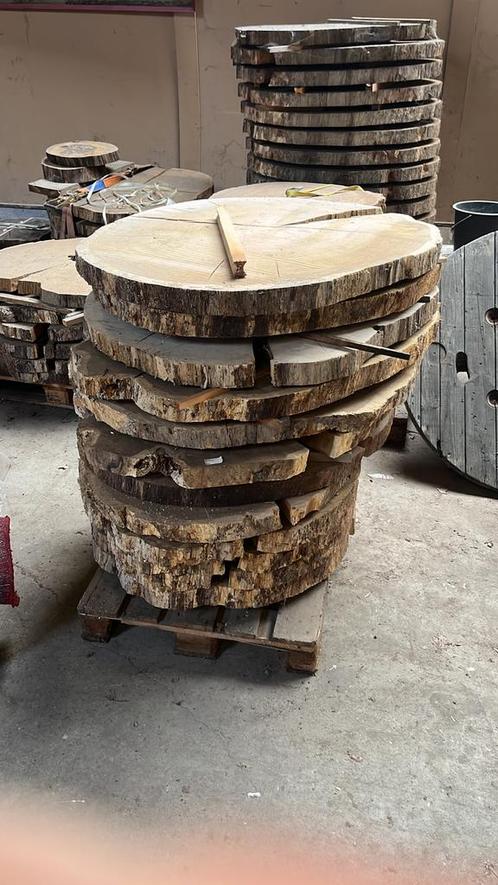 Eiken houten boomstam schijven, Doe-het-zelf en Bouw, Hout en Planken, Eiken, Ophalen