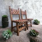 Set van 2 vintage Spaanse brutalist stoelen Navarro Argudo, Antiek en Kunst, Ophalen of Verzenden