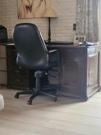 Antiek eik bureau + bureaustoel, Antiek en Kunst, Ophalen