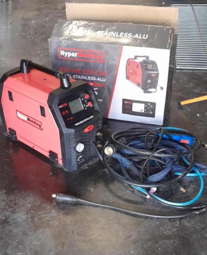 Hyper Welding MIG - 250 SYN LCD Lastoestel NIEUW!!, Doe-het-zelf en Bouw, Gereedschap | Lasapparaten, Nieuw, Inverter, Ophalen of Verzenden
