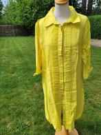 linnen geel kleed xl, Geel, Maat 46/48 (XL) of groter, Ophalen of Verzenden, Zo goed als nieuw