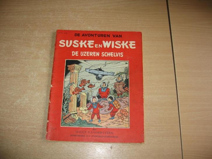 Suske en Wiske : De ijzeren schelvis - 1e druk uit 1955., Boeken, Stripverhalen, Gelezen, Eén stripboek, Ophalen of Verzenden