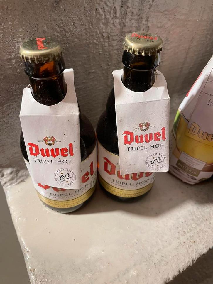 Duvel Tripel hop 2012 en 2013 ongeopend, Collections, Marques de bière, Comme neuf, Bouteille(s), Duvel, Enlèvement